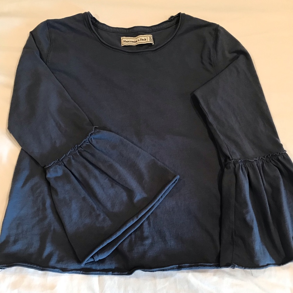 Abercrombie & Fitch Long Sleeve Slate Blue Shirt